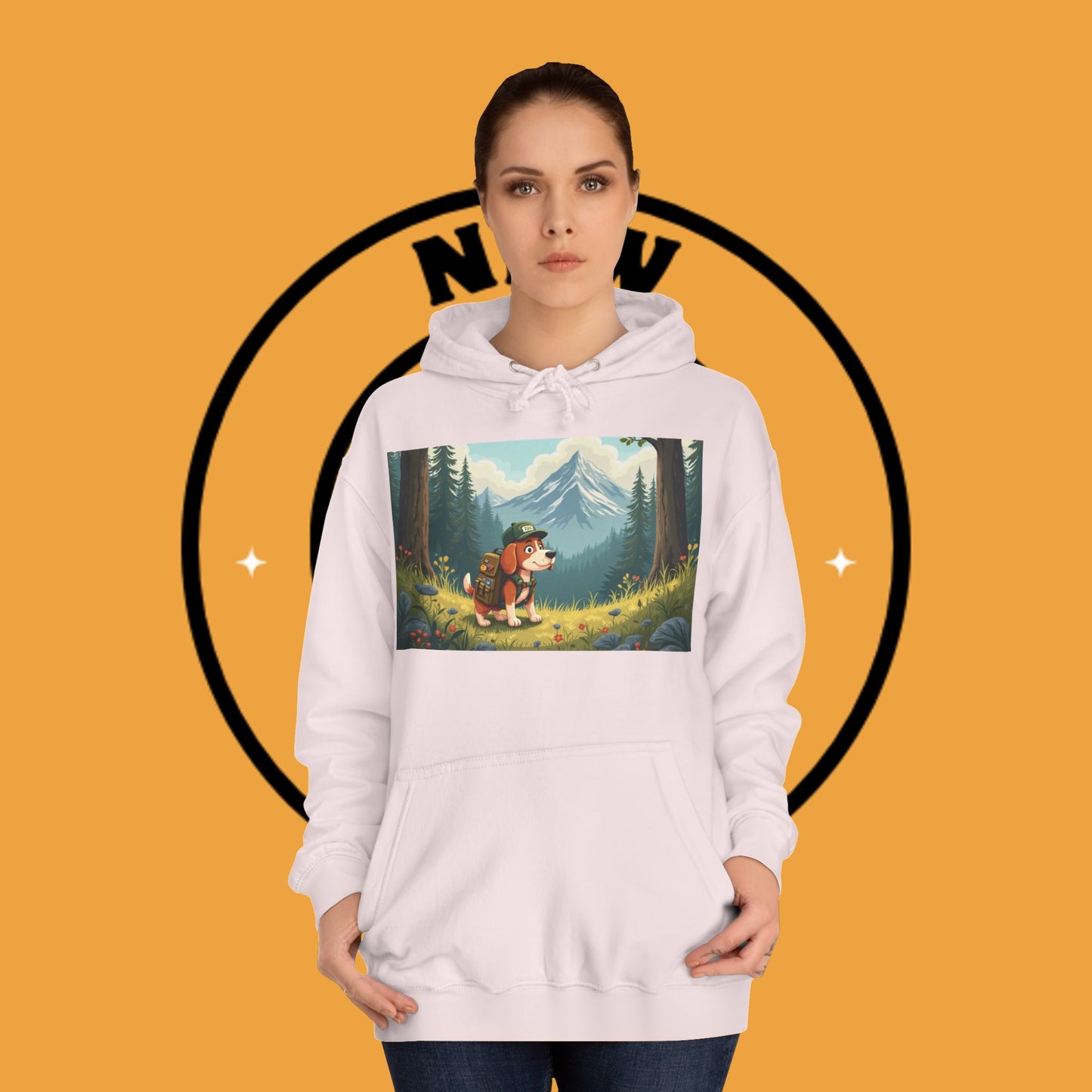 Adventure Awaits! 🌲🐾 - Beagle backpacker - Adorable Hiker Dog Hoodie - Unisex Hoodie