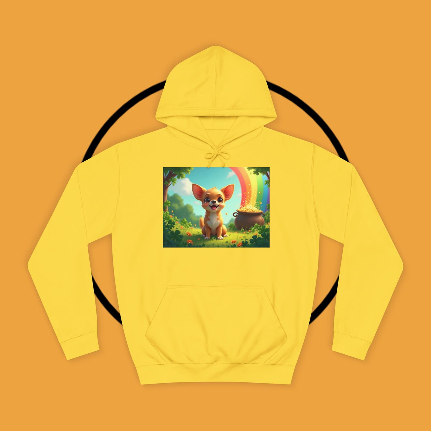 Lucky Rainbow Chihuahua Hoodie - St. Patrick's Day Magical Puppy Sweatshirt