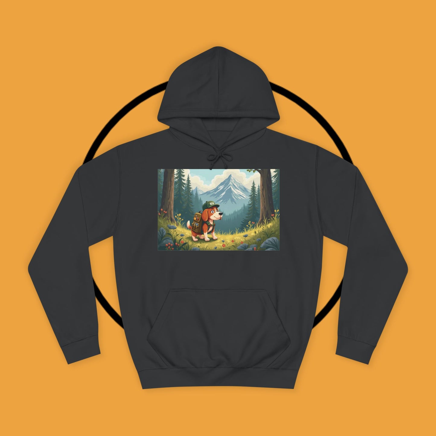Adventure Awaits! 🌲🐾 - Beagle backpacker - Adorable Hiker Dog Hoodie - Unisex Hoodie