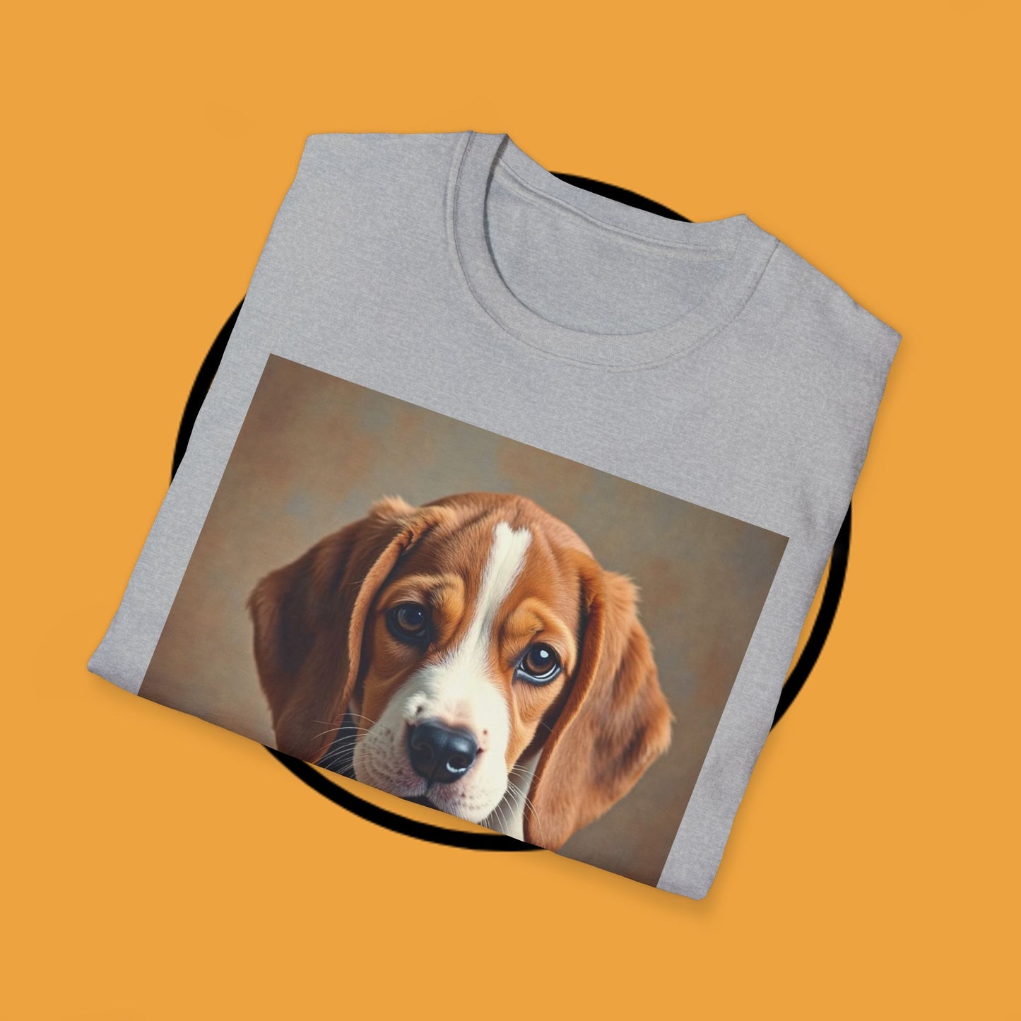 Adorable Beagle Puppy T-Shirt - Cute Dog Lover Gift | Premium Cotton Tee with Expressive Eyes Design