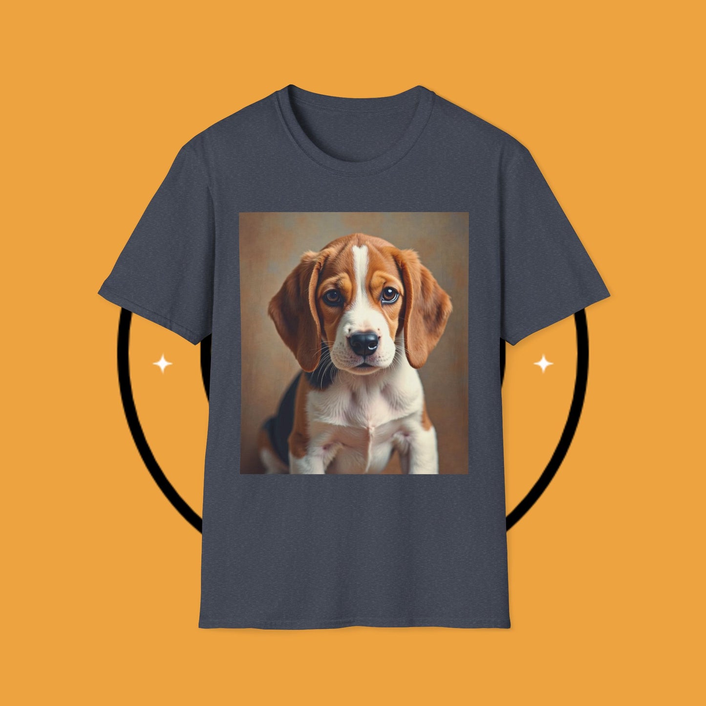 Adorable Beagle Puppy T-Shirt - Cute Dog Lover Gift | Premium Cotton Tee with Expressive Eyes Design