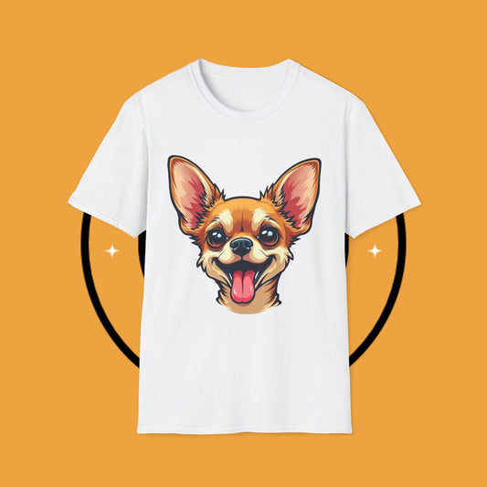Cute Chihuahua T-Shirt - Funny Dog Lover Gift - Cartoon Pet Graphic Tee - Unisex Cotton Shirt