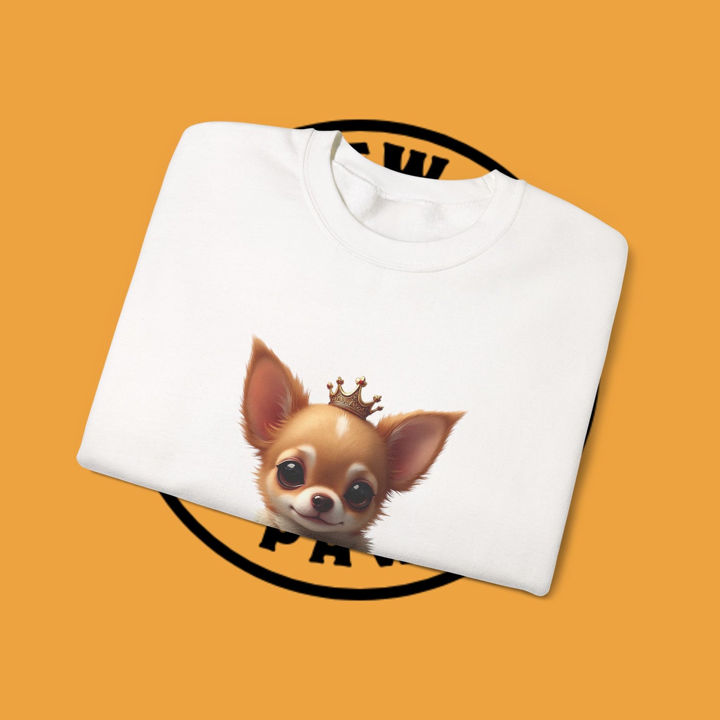 Royal Chihuahua Princess Sweatshirt | Crown Dog Design | Majestic Pet Lover Gift