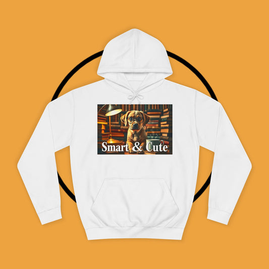 Smart & Cute Bookworm Puppy Hoodie - Unisex Hoodies