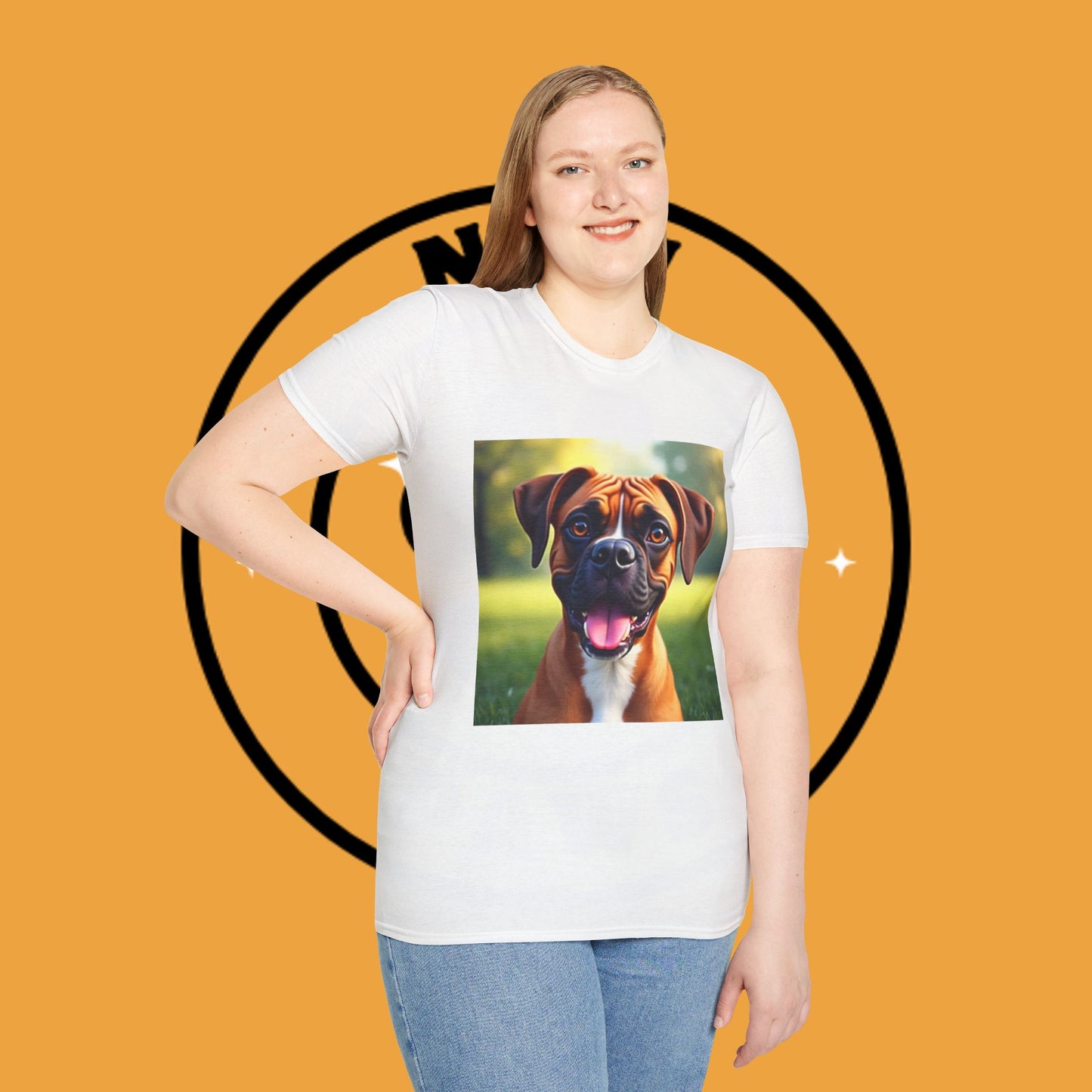 "Happy Boxer Pure Joy" Premium T-Shirt / Smiling Puppy Joy Tee Gift