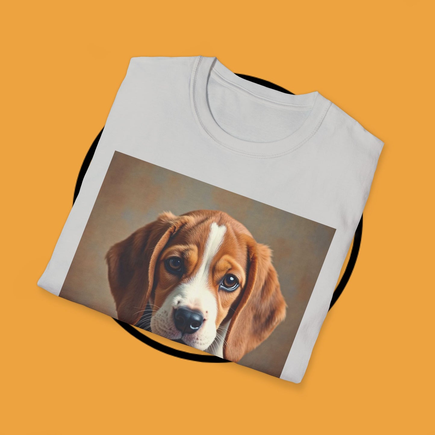 Adorable Beagle Puppy T-Shirt - Cute Dog Lover Gift | Premium Cotton Tee with Expressive Eyes Design