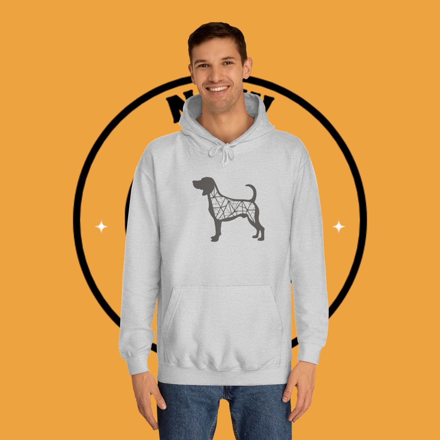 🔺 Geometric Beagle Hoodie - Modern Art Meets Canine Love! 🎨 - Unisex Hoodie