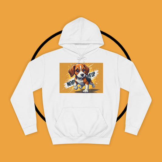 🚀 "Never Give Up" Beagle Hoodie - Your Daily Dose of Motivation! 💪 - Unisex Hoodie