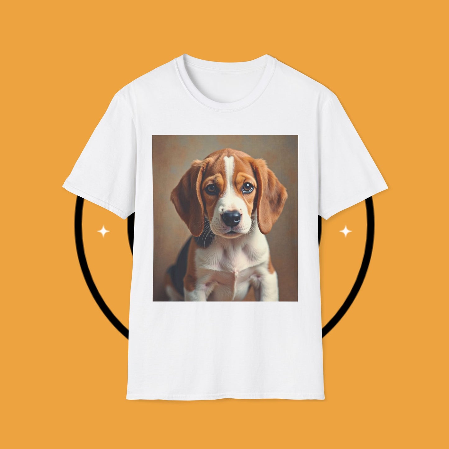 Adorable Beagle Puppy T-Shirt - Cute Dog Lover Gift | Premium Cotton Tee with Expressive Eyes Design