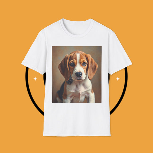 Adorable Beagle Puppy T-Shirt - Cute Dog Lover Gift | Premium Cotton Tee with Expressive Eyes Design