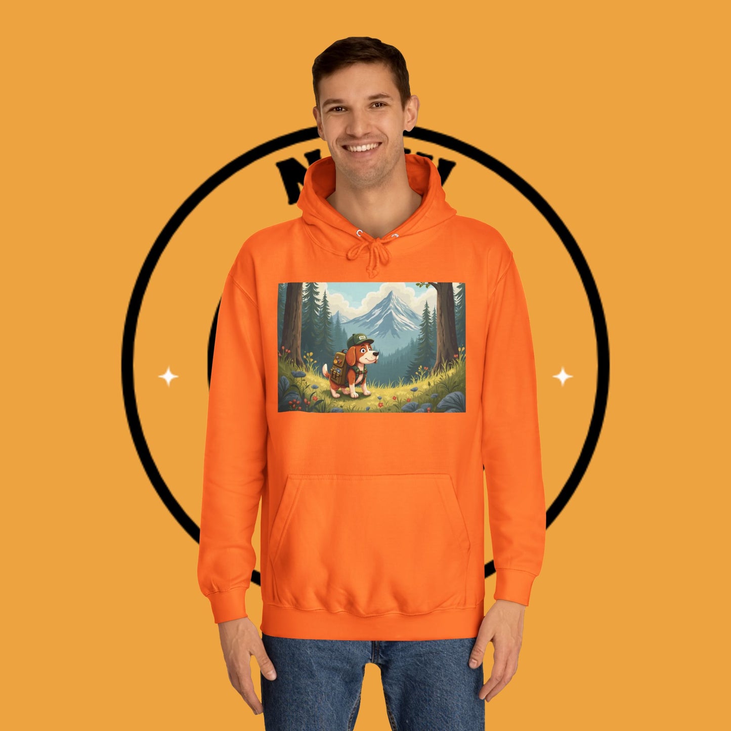 Adventure Awaits! 🌲🐾 - Beagle backpacker - Adorable Hiker Dog Hoodie - Unisex Hoodie