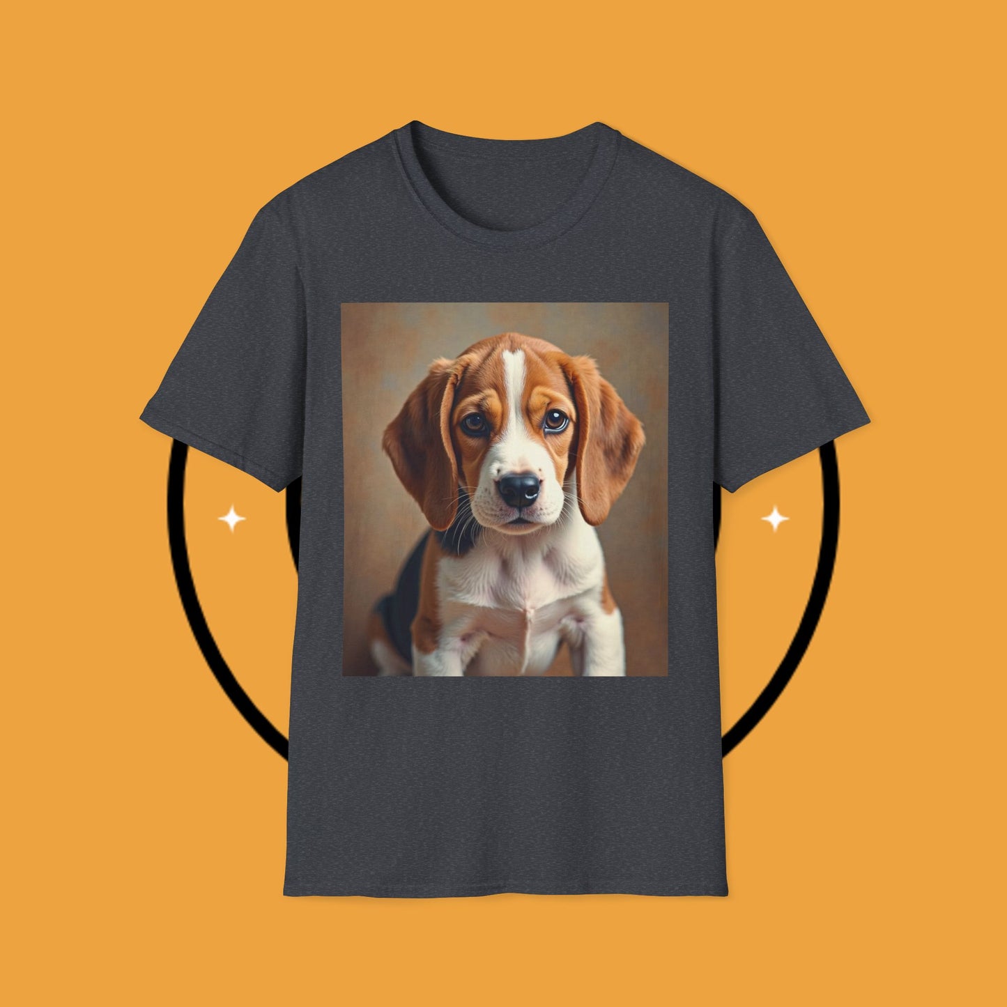 Adorable Beagle Puppy T-Shirt - Cute Dog Lover Gift | Premium Cotton Tee with Expressive Eyes Design