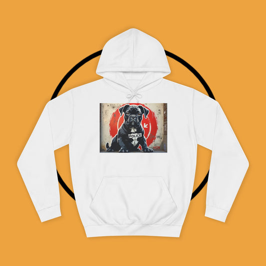 K9 Police Boxer Puppy Hoodie - Street Art Law Enforcement Design | First Responder Gift