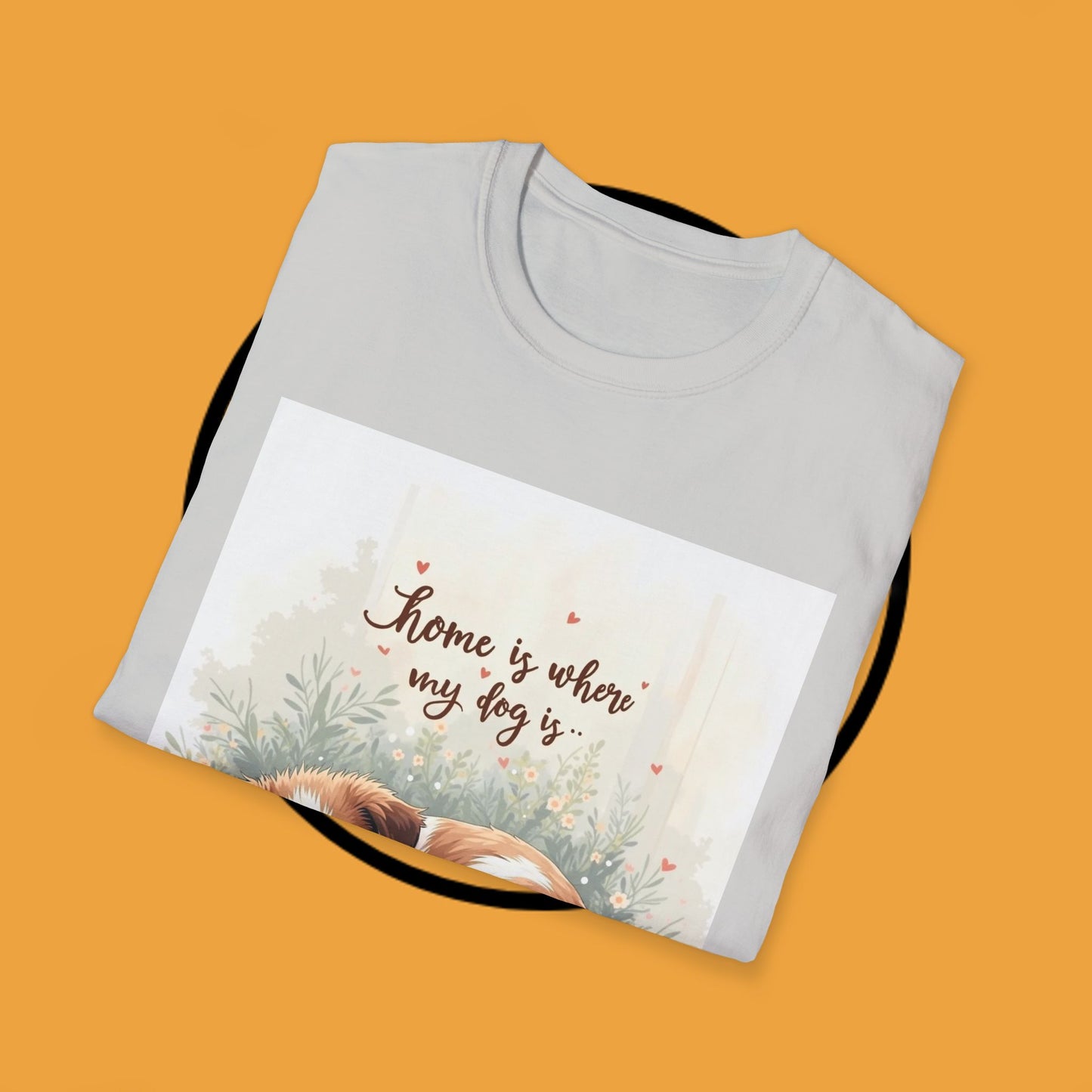 "Home Is Where My Dog Is" T-Shirt - Cute Sleeping Puppy Design | Dog Lover Gift Tee