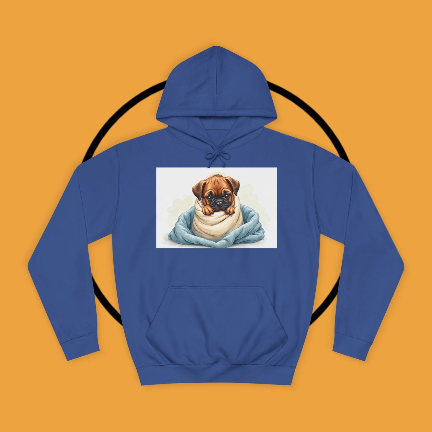 Cozy Boxer Puppy in Blanket Hoodie | Cute Dog Comfort Wear | Lazy Day Pet Apparel | Snuggle Vibes