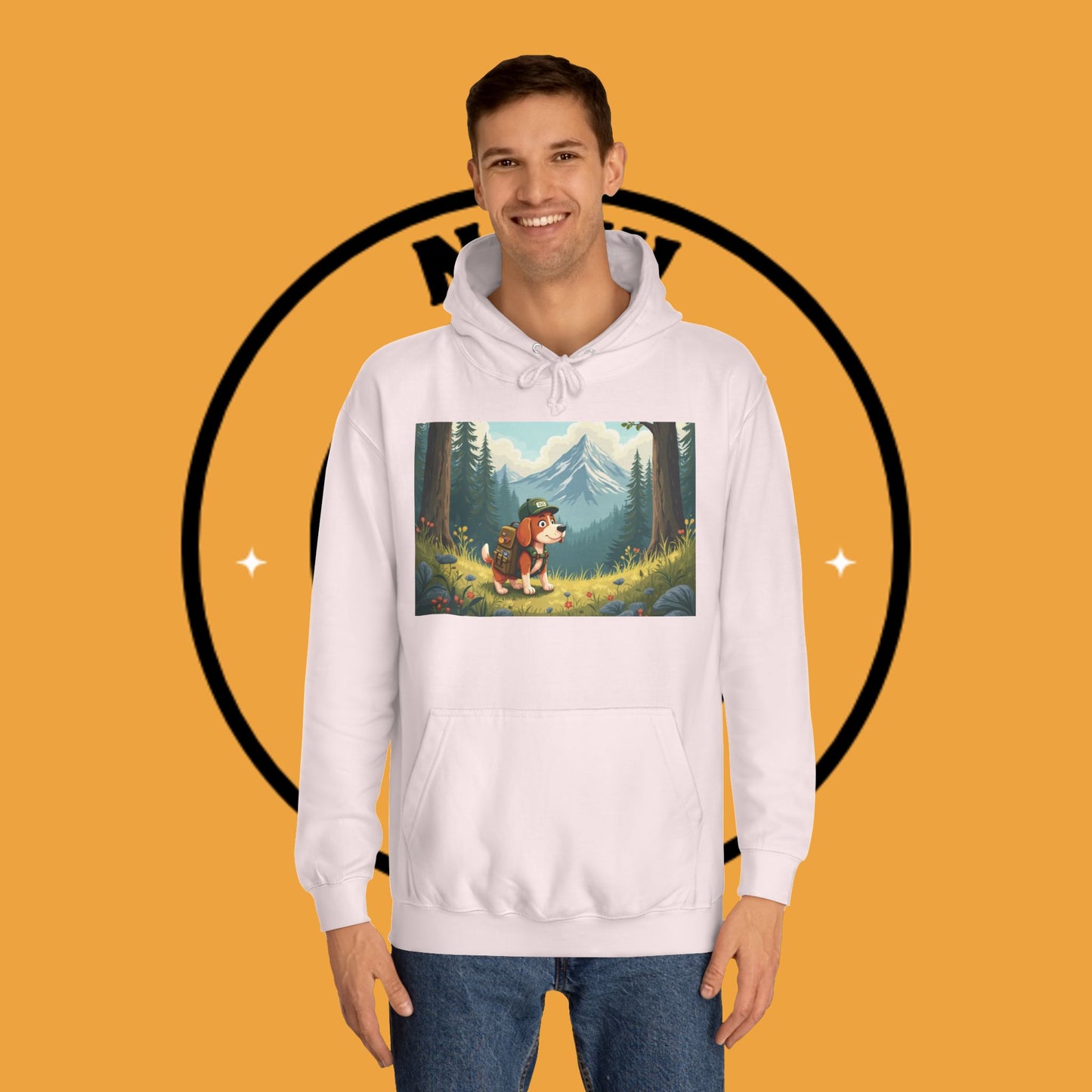 Adventure Awaits! 🌲🐾 - Beagle backpacker - Adorable Hiker Dog Hoodie - Unisex Hoodie