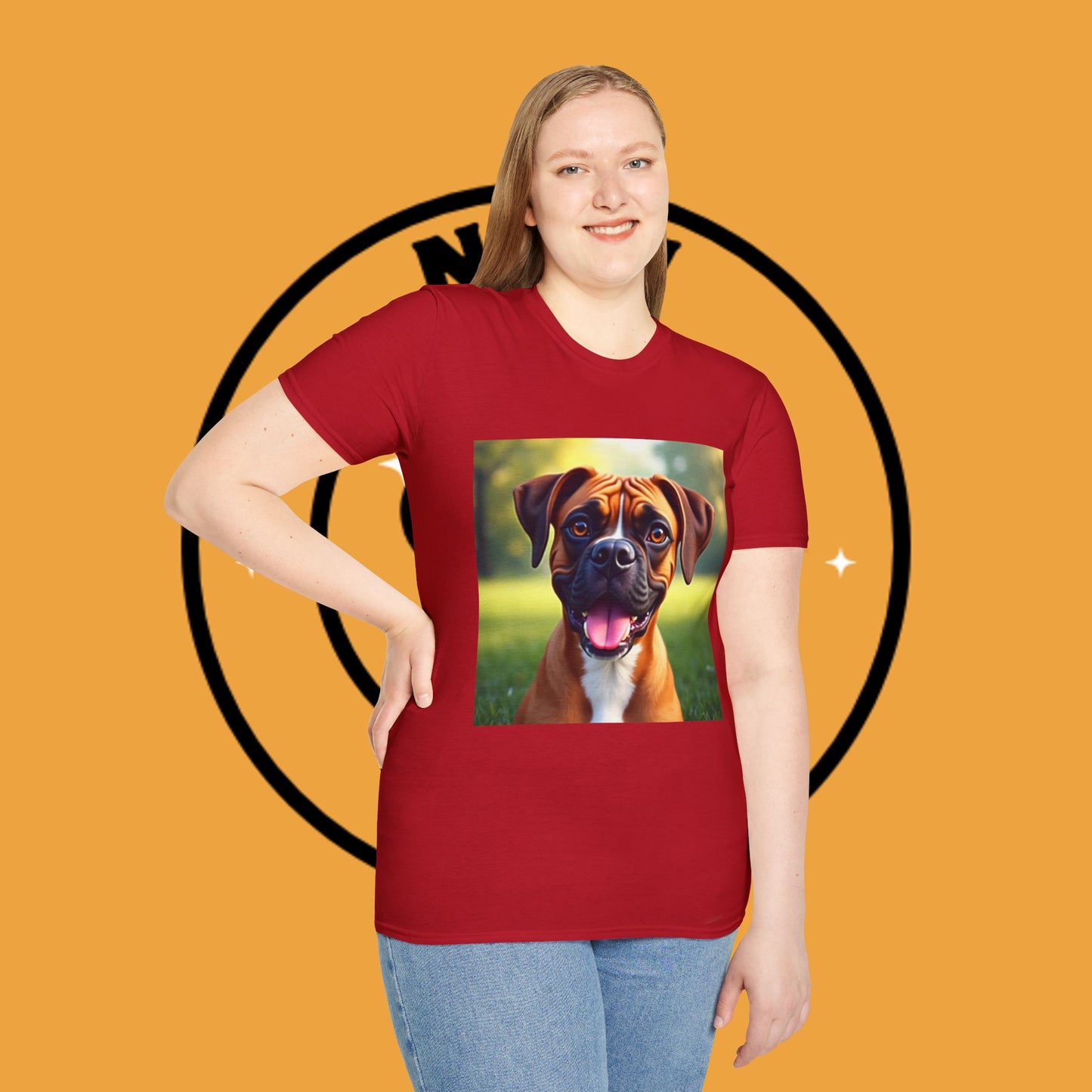 "Happy Boxer Pure Joy" Premium T-Shirt / Smiling Puppy Joy Tee Gift