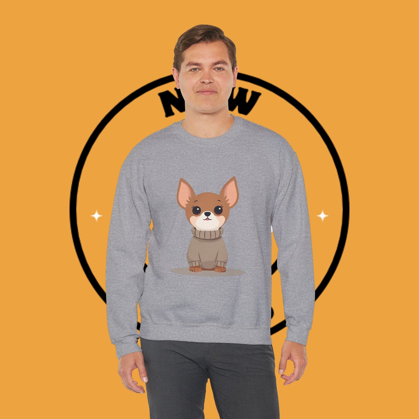 Cute Chihuahua Kawaii Sweatshirt | Cozy Dog in Sweater Design | Adorable Pet Lover Gift