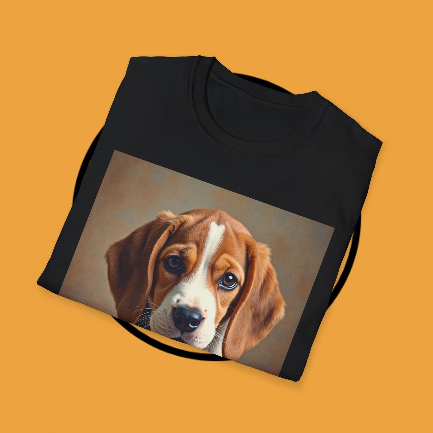 Adorable Beagle Puppy T-Shirt - Cute Dog Lover Gift | Premium Cotton Tee with Expressive Eyes Design