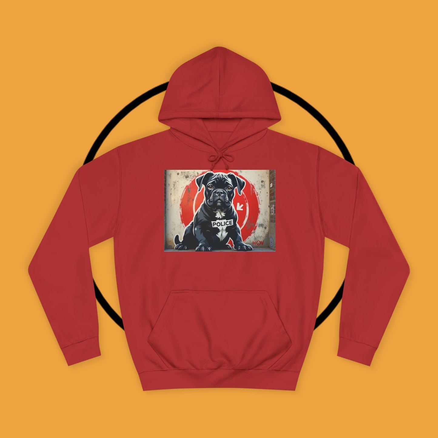 K9 Police Boxer Puppy Hoodie - Street Art Law Enforcement Design | First Responder Gift
