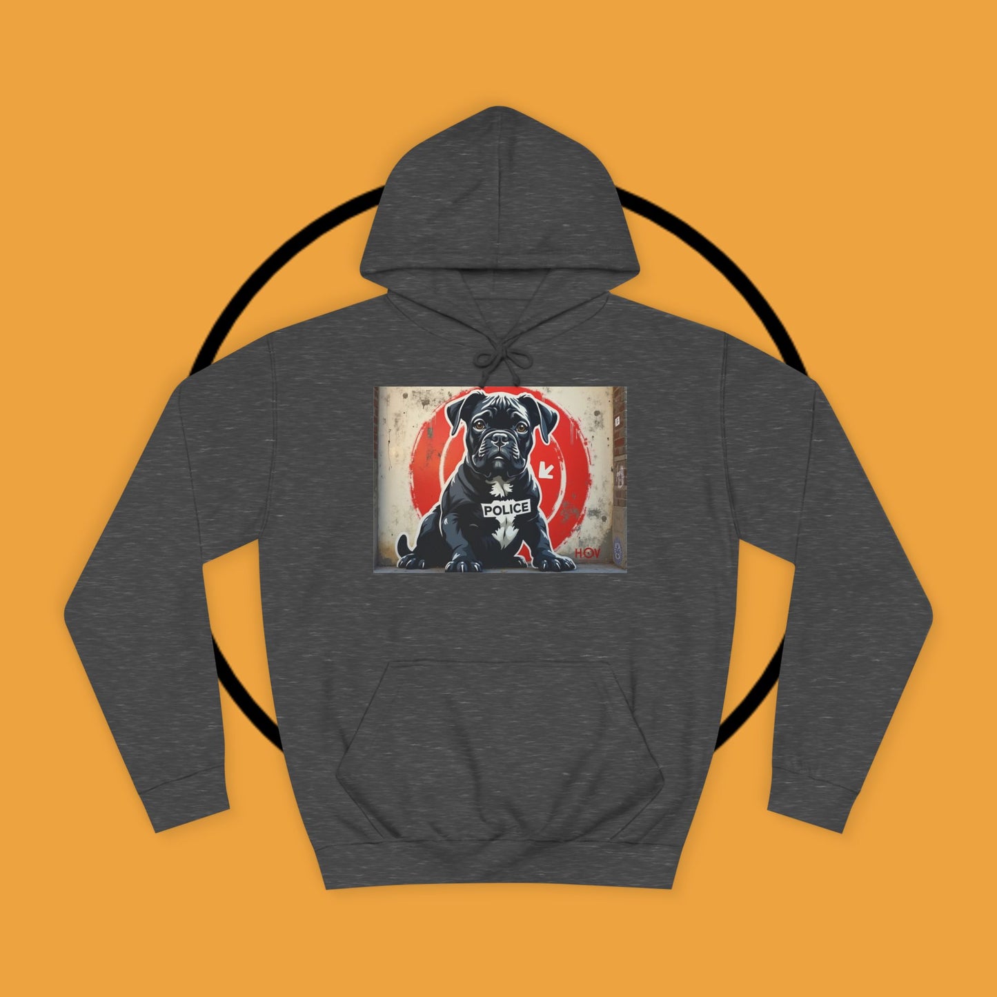 K9 Police Boxer Puppy Hoodie - Street Art Law Enforcement Design | First Responder Gift