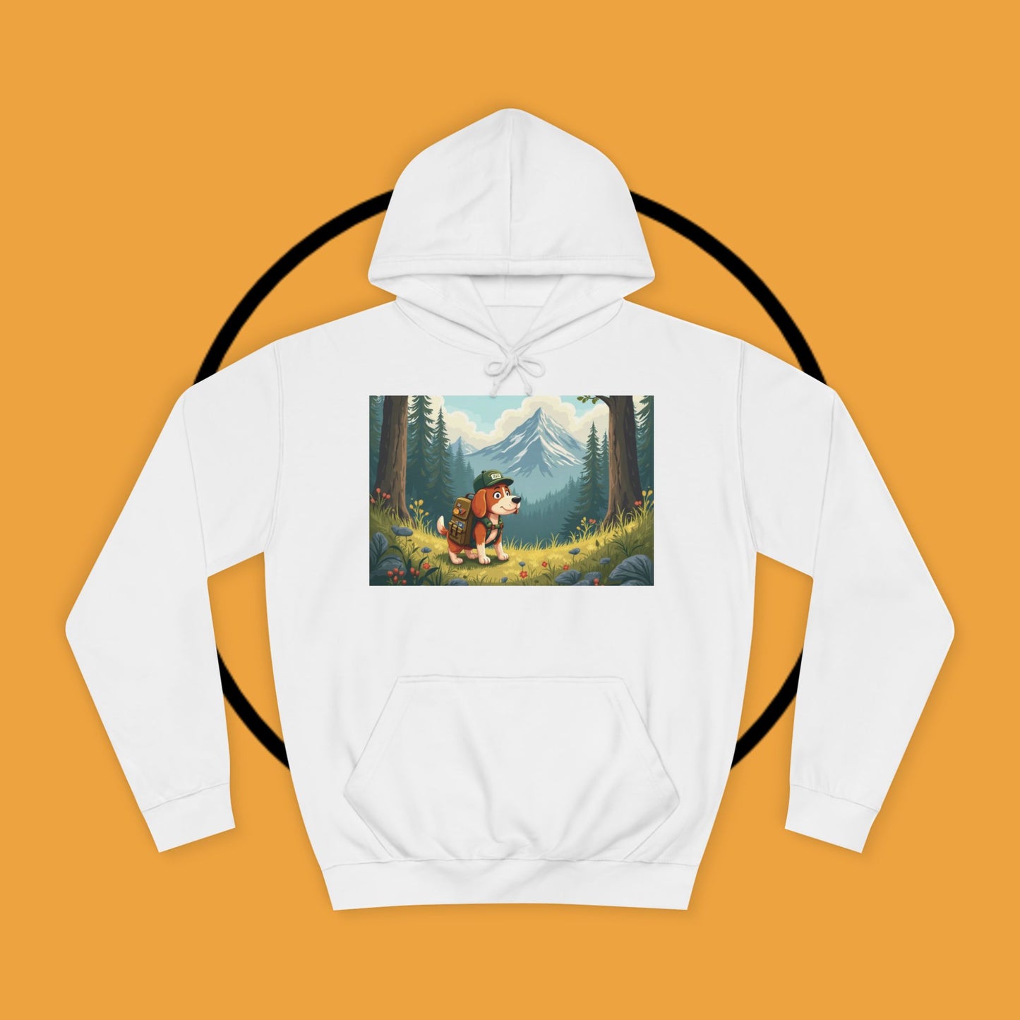 Adventure Awaits! 🌲🐾 - Beagle backpacker - Adorable Hiker Dog Hoodie - Unisex Hoodie
