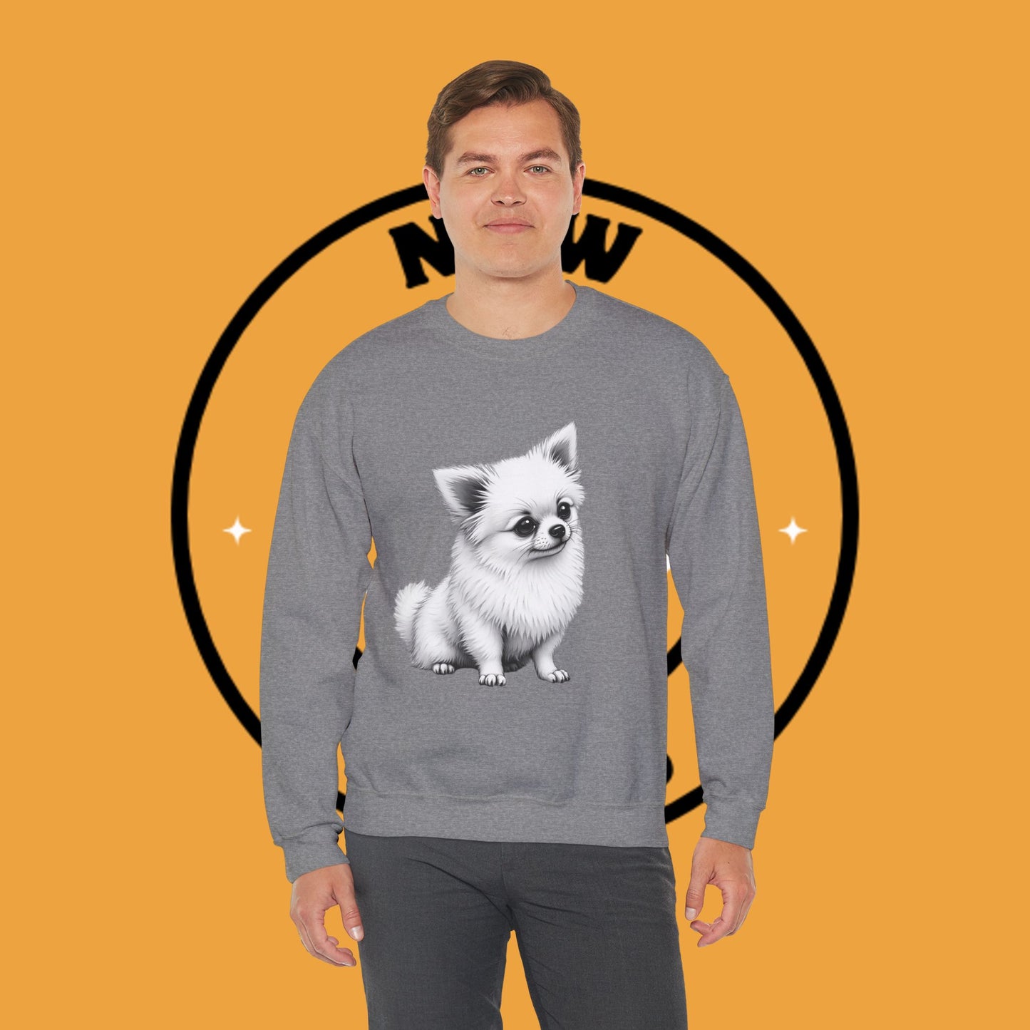 Classic Chihuahua Sketch Sweatshirt | Black White Dog Portrait | Artistic Pet Lover Gift