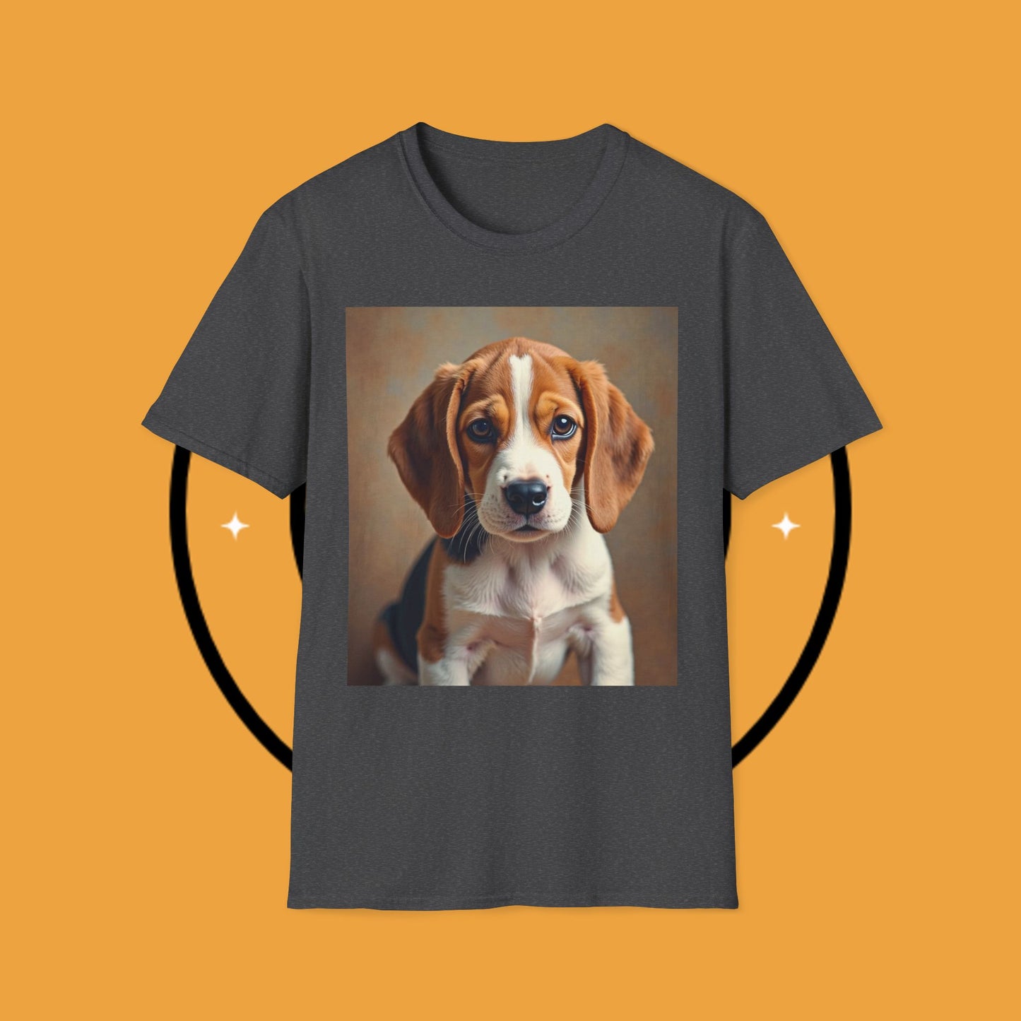 Adorable Beagle Puppy T-Shirt - Cute Dog Lover Gift | Premium Cotton Tee with Expressive Eyes Design