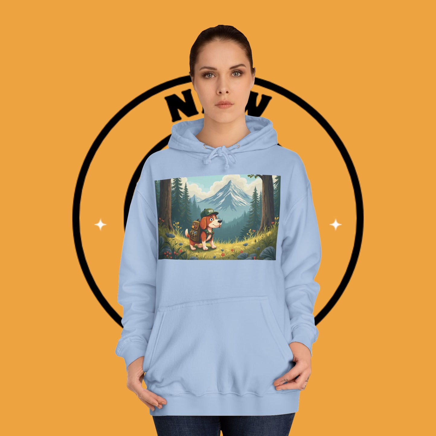 Adventure Awaits! 🌲🐾 - Beagle backpacker - Adorable Hiker Dog Hoodie - Unisex Hoodie