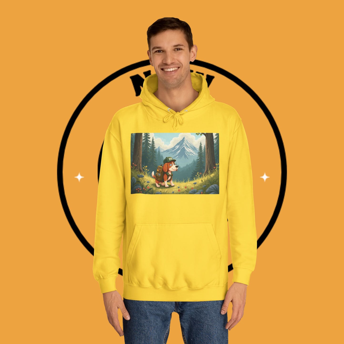 Adventure Awaits! 🌲🐾 - Beagle backpacker - Adorable Hiker Dog Hoodie - Unisex Hoodie