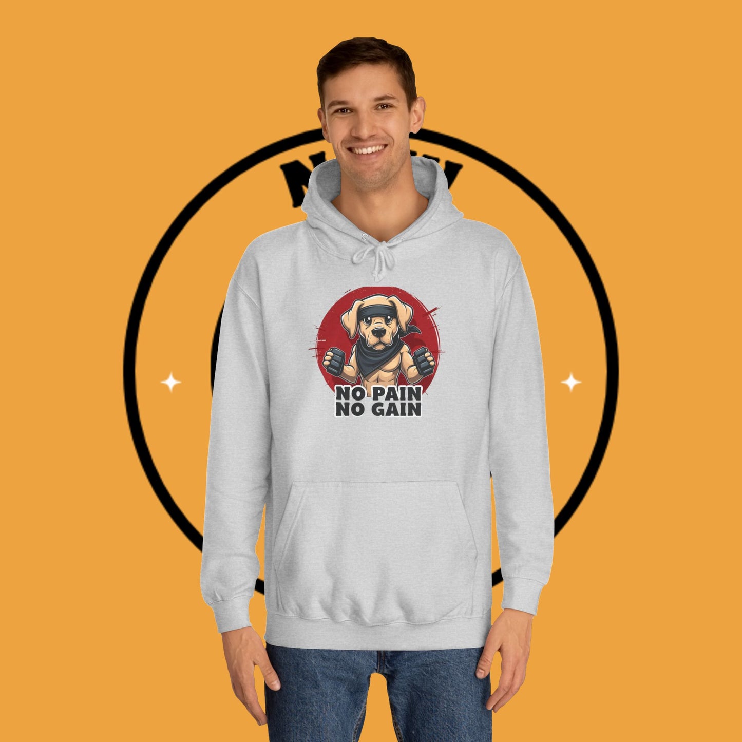 No Pain, No Gain – Motivational Workout Dog Hoodie - Unisex Hoodies