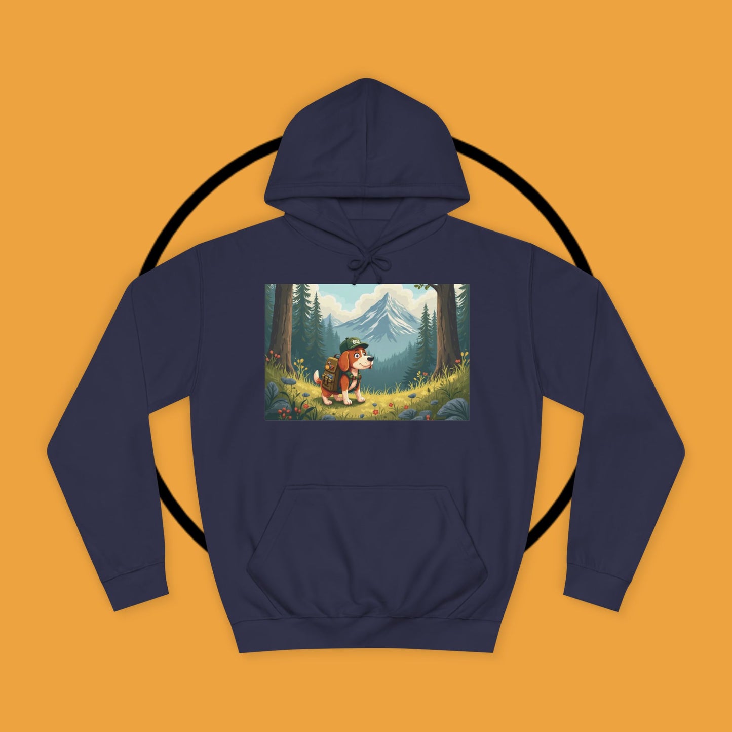 Adventure Awaits! 🌲🐾 - Beagle backpacker - Adorable Hiker Dog Hoodie - Unisex Hoodie