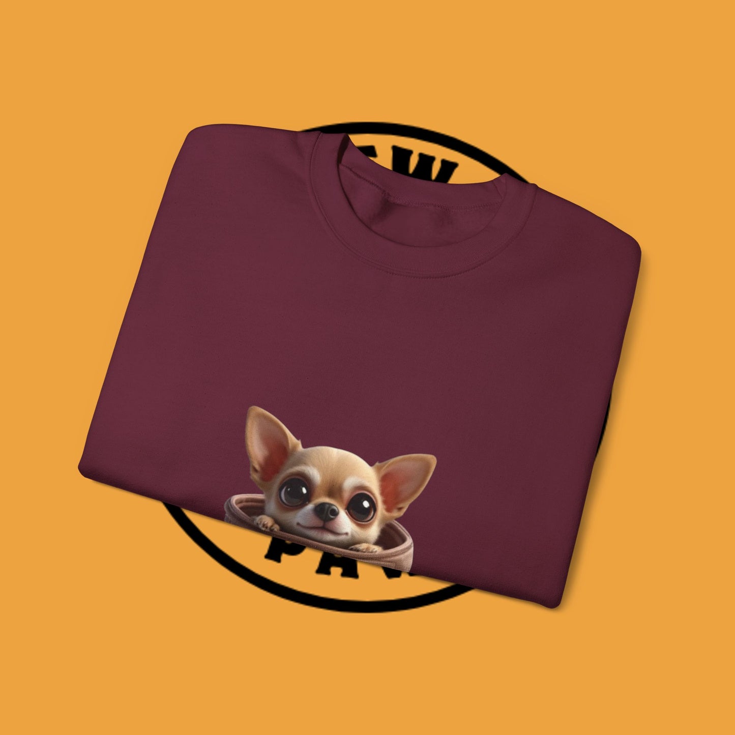 Pocket Chihuahua Sweatshirt - Cute Purse Puppy Design | Small Dog Lover Gift Crewneck