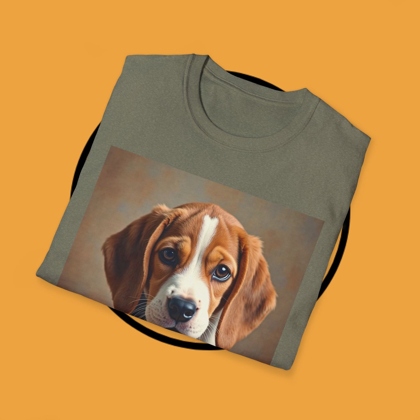 Adorable Beagle Puppy T-Shirt - Cute Dog Lover Gift | Premium Cotton Tee with Expressive Eyes Design