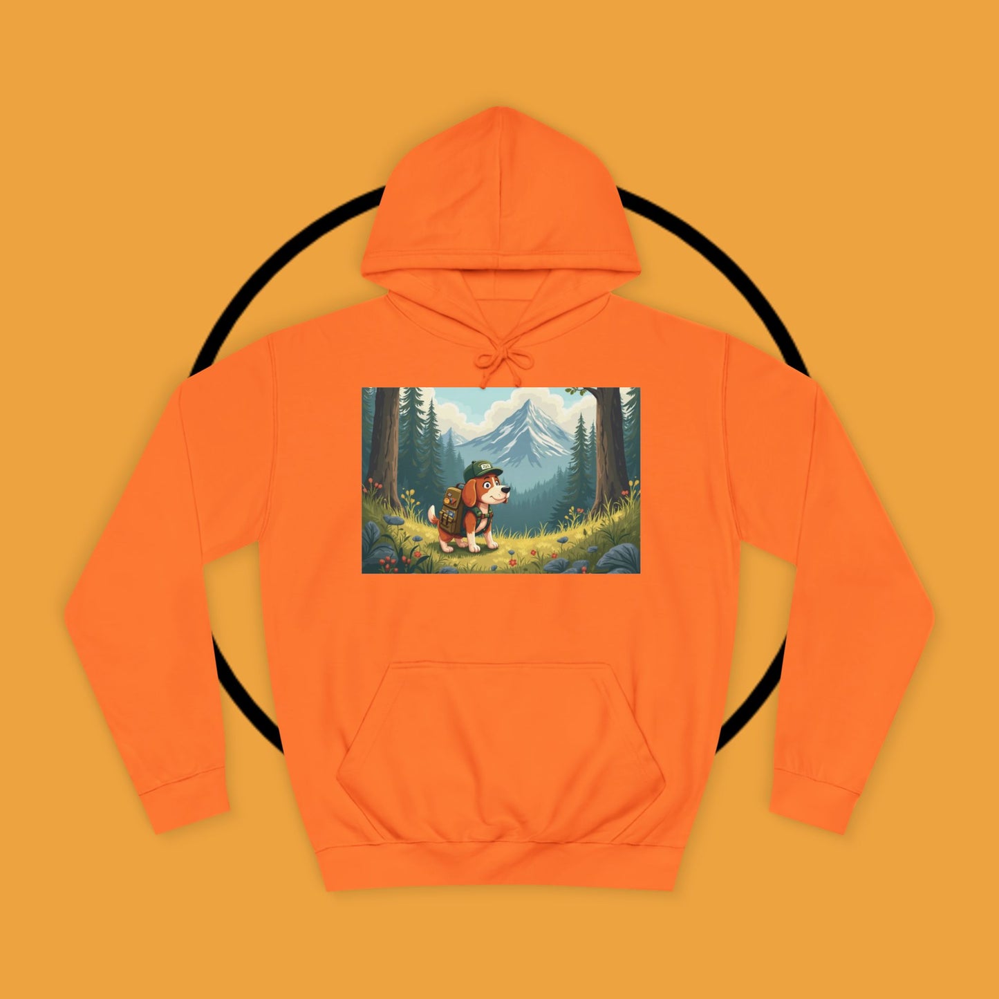 Adventure Awaits! 🌲🐾 - Beagle backpacker - Adorable Hiker Dog Hoodie - Unisex Hoodie
