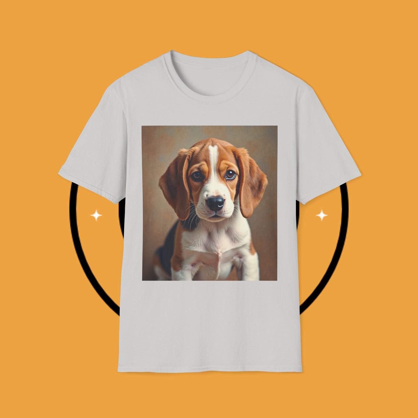 Adorable Beagle Puppy T-Shirt - Cute Dog Lover Gift | Premium Cotton Tee with Expressive Eyes Design