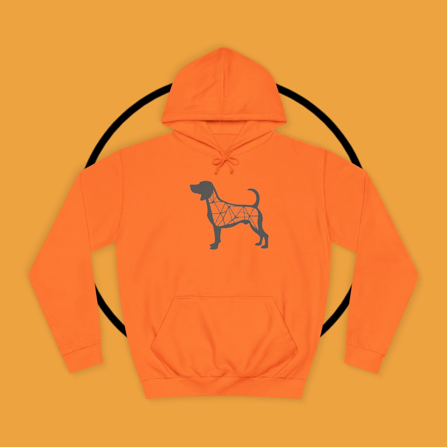 🔺 Geometric Beagle Hoodie - Modern Art Meets Canine Love! 🎨 - Unisex Hoodie
