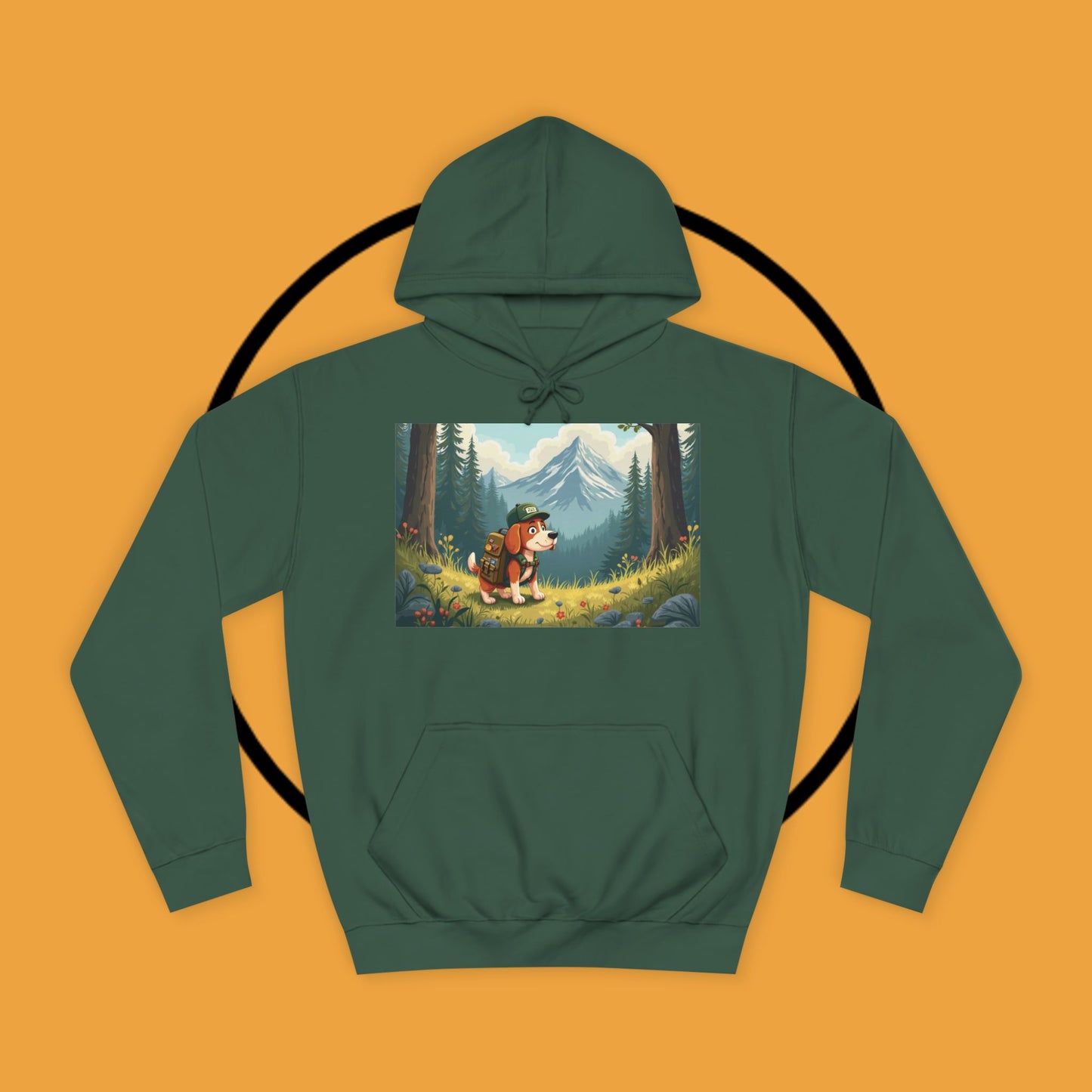 Adventure Awaits! 🌲🐾 - Beagle backpacker - Adorable Hiker Dog Hoodie - Unisex Hoodie