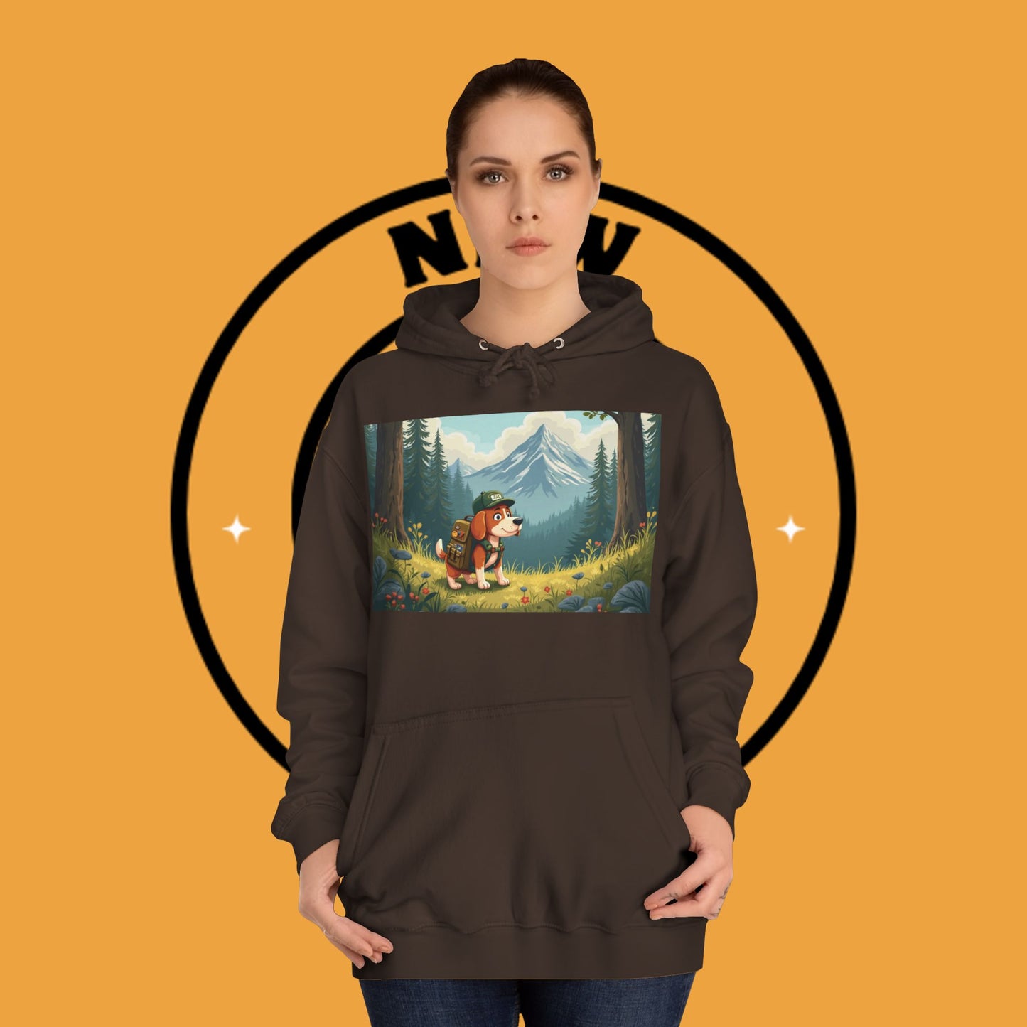 Adventure Awaits! 🌲🐾 - Beagle backpacker - Adorable Hiker Dog Hoodie - Unisex Hoodie