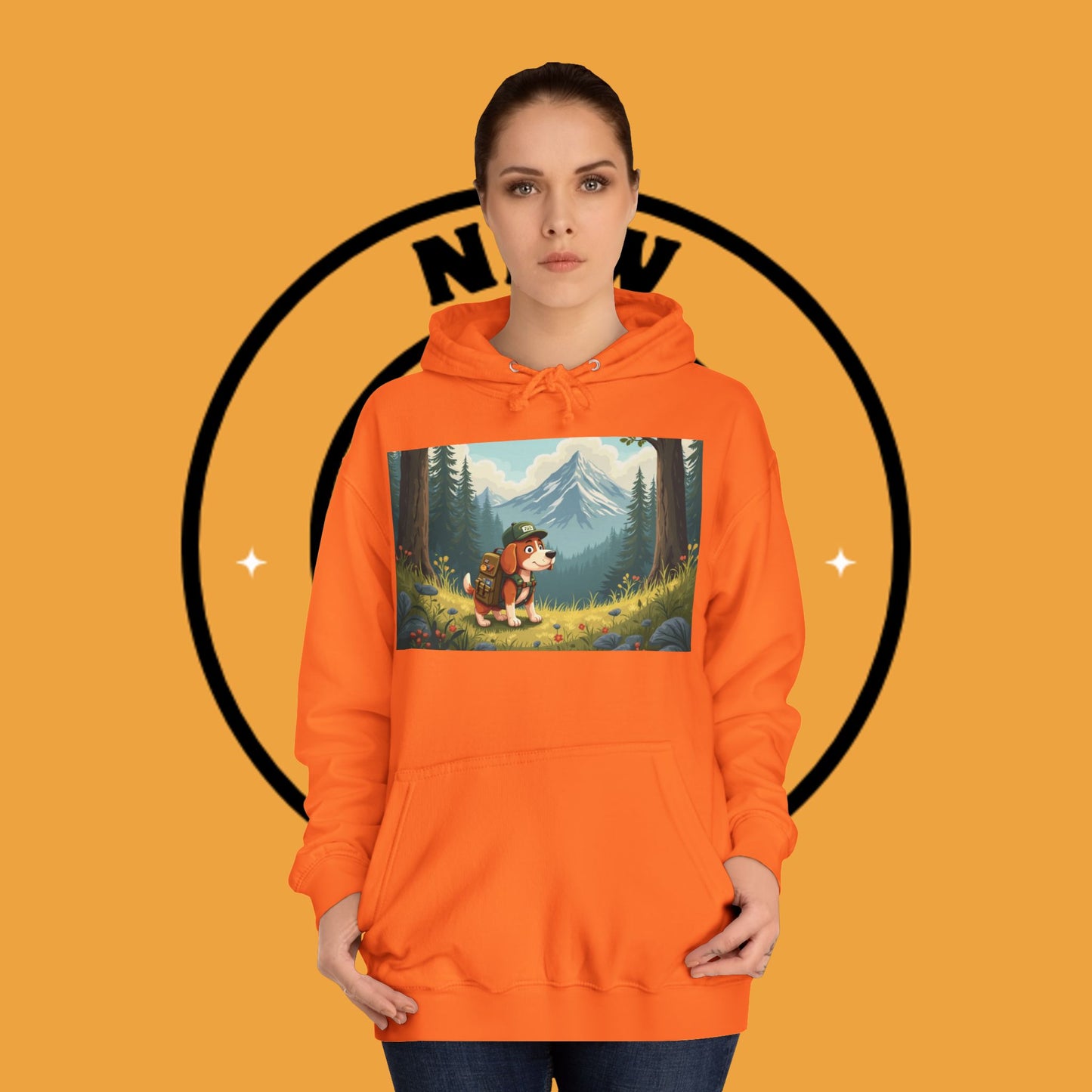 Adventure Awaits! 🌲🐾 - Beagle backpacker - Adorable Hiker Dog Hoodie - Unisex Hoodie