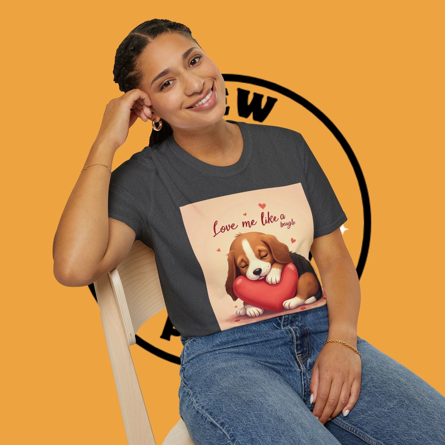 "Love Me Like a Beagle" Valentine's Day T-Shirt - Cute Dog Lover Gift | Romantic Puppy Heart Tee