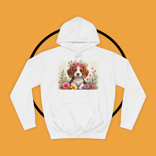 🌸 Enchanted Garden Beagle Hoodie - Where Cuteness Blooms! 🐶 - Unisex Hoodie