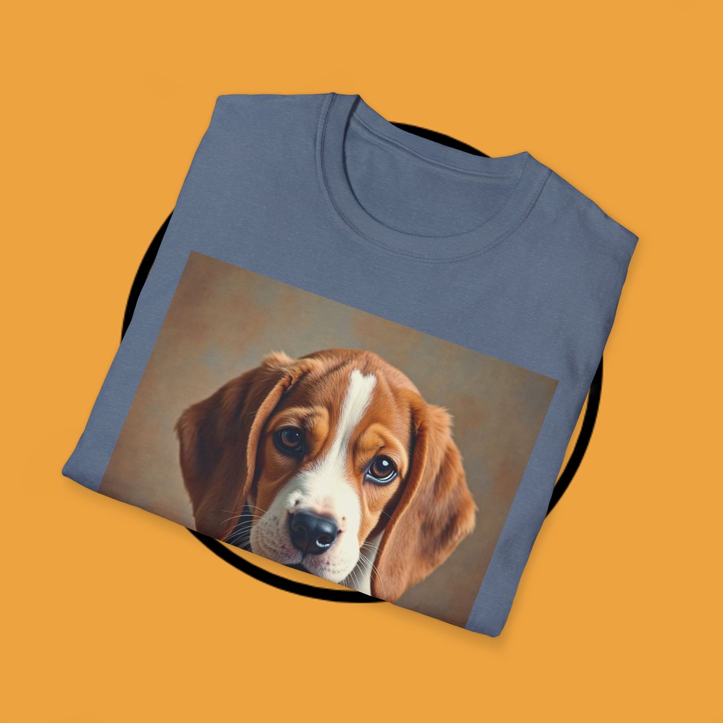 Adorable Beagle Puppy T-Shirt - Cute Dog Lover Gift | Premium Cotton Tee with Expressive Eyes Design