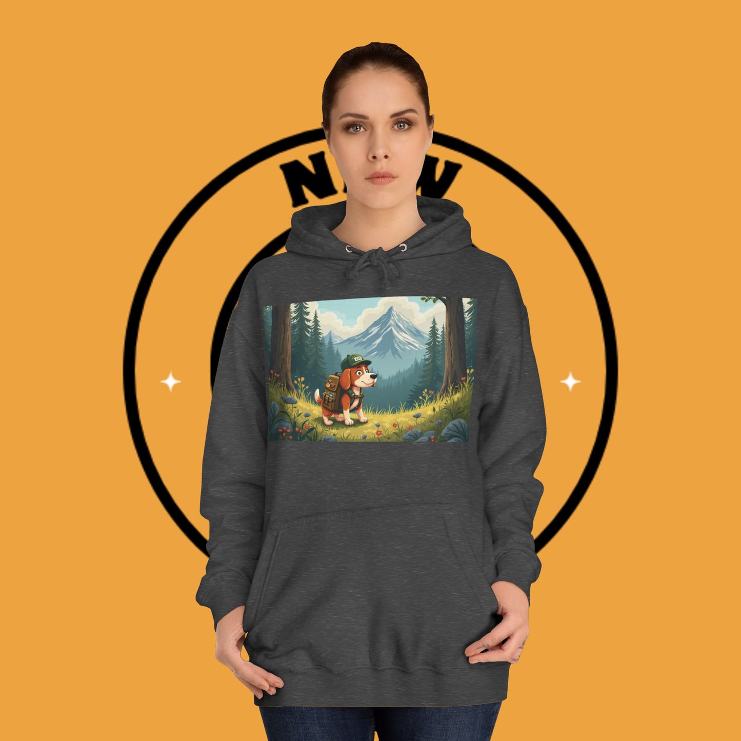 Adventure Awaits! 🌲🐾 - Beagle backpacker - Adorable Hiker Dog Hoodie - Unisex Hoodie