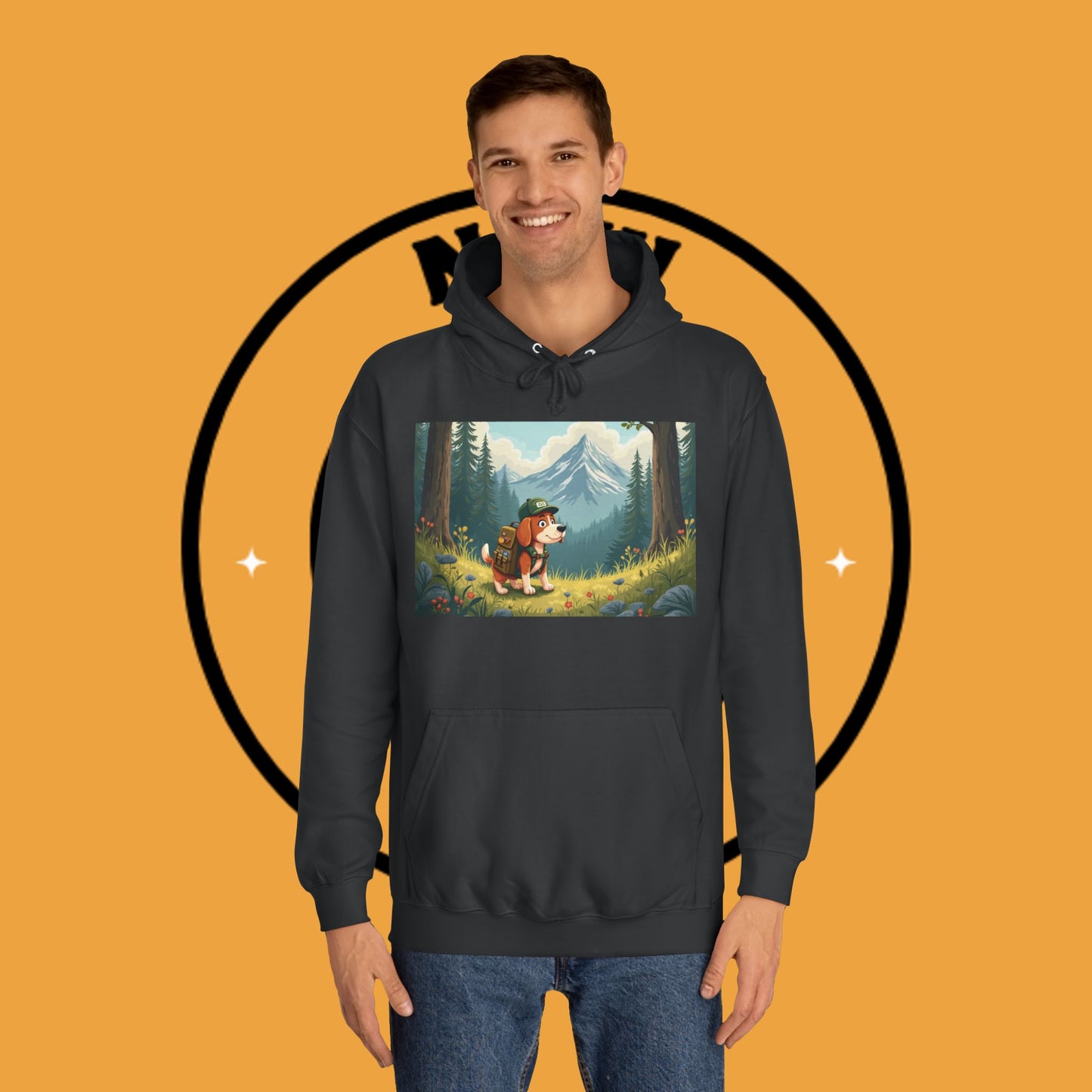 Adventure Awaits! 🌲🐾 - Beagle backpacker - Adorable Hiker Dog Hoodie - Unisex Hoodie