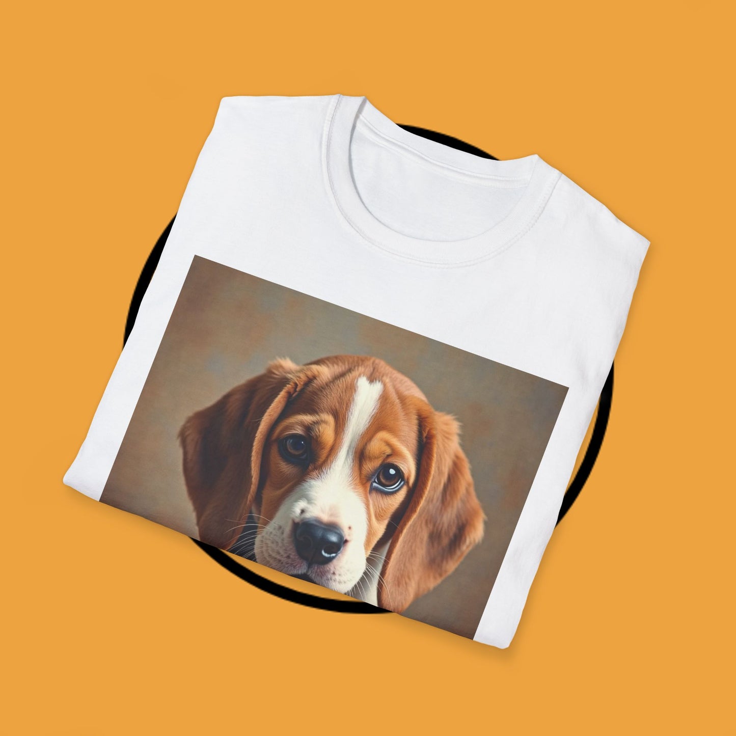 Adorable Beagle Puppy T-Shirt - Cute Dog Lover Gift | Premium Cotton Tee with Expressive Eyes Design