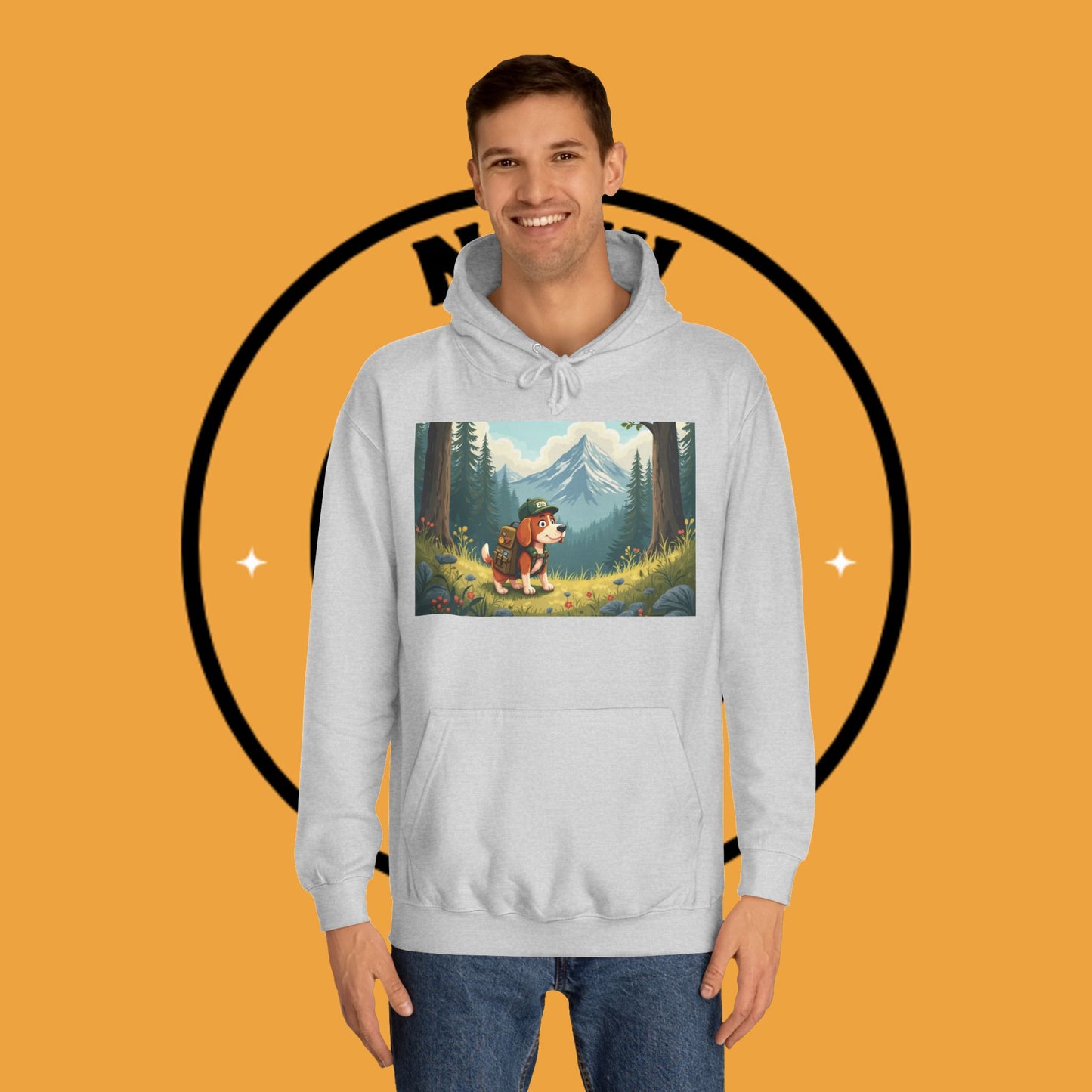 Adventure Awaits! 🌲🐾 - Beagle backpacker - Adorable Hiker Dog Hoodie - Unisex Hoodie