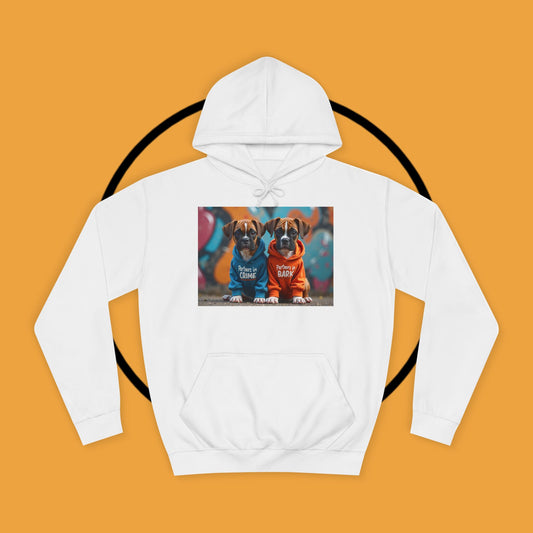 Partners in Crime & Bark Boxer Hoodie | Best Friends Dog Gift | Matching Pet Apparel | Friendship Goals