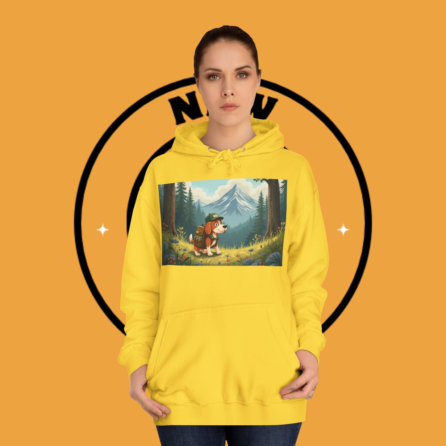 Adventure Awaits! 🌲🐾 - Beagle backpacker - Adorable Hiker Dog Hoodie - Unisex Hoodie