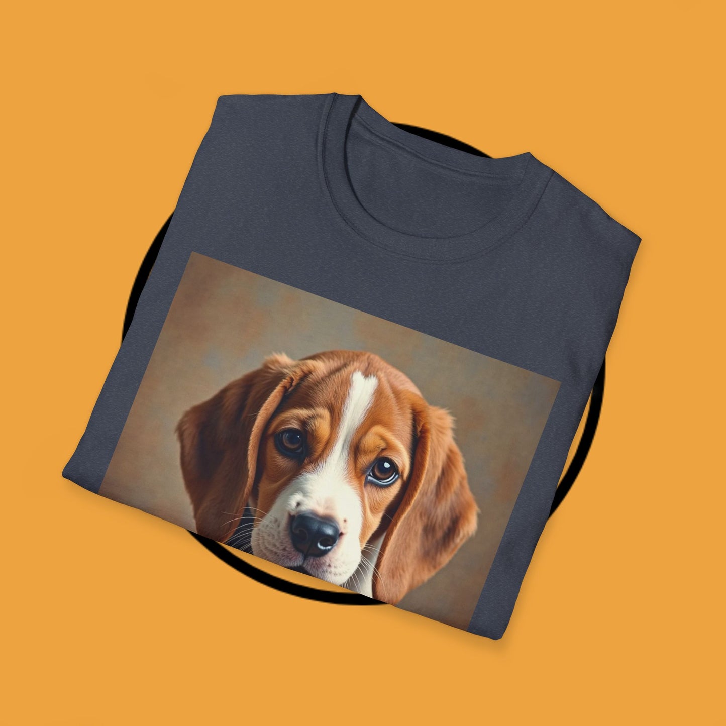 Adorable Beagle Puppy T-Shirt - Cute Dog Lover Gift | Premium Cotton Tee with Expressive Eyes Design
